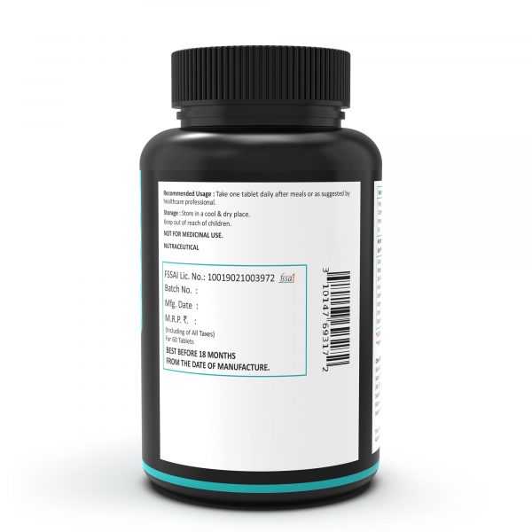 NutritJet Calcium Magnesium Zinc Vitamin D3 & B12 for Men and Women 60 Vegetarian tablets - Image 3