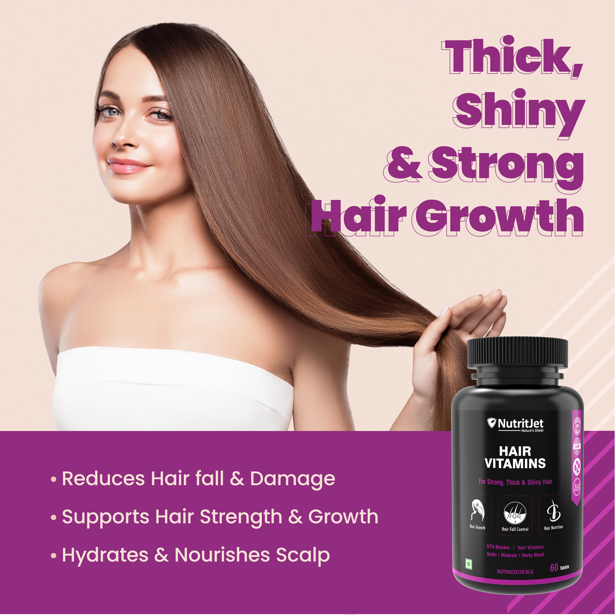 Hair Vitamins Hair Gummies with Biotin 5000mcg and  Ubuy India